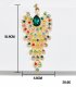 XSB176 - Elegant Peacock Gemstone Saree Brooch